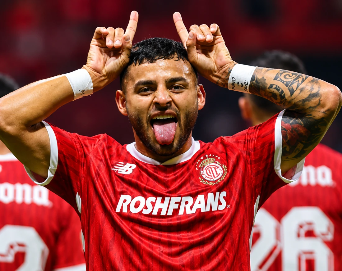 Jugador de Toluca celebrando