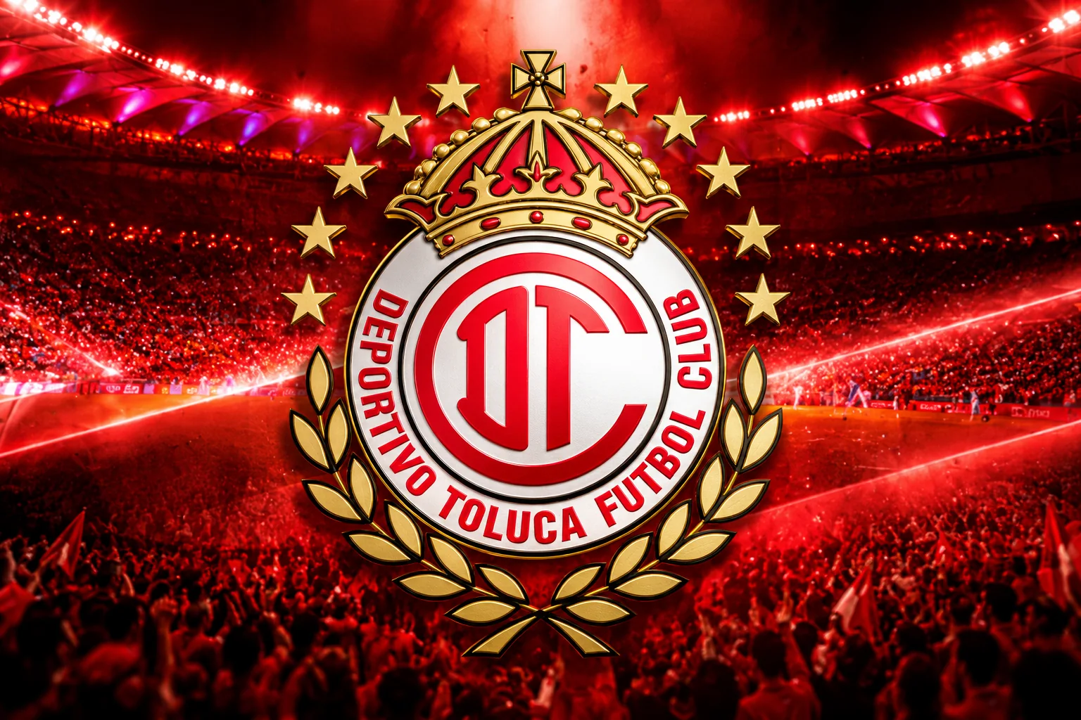 Emblema de Toluca en estadio